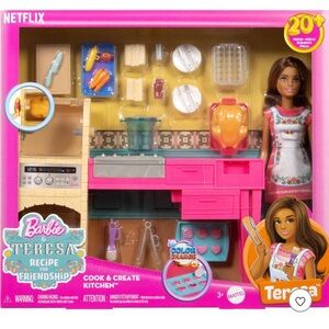 Barbie Teresa Cook & Create Kitchen Playset - Pink and Blue